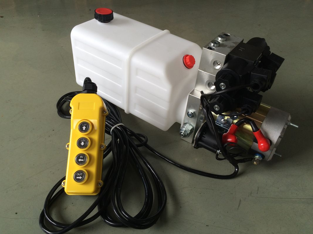 Double Acting Hydraulic Cylinder Hyd Power Unit With 2 Station CETOP 03 Solenoid Valves